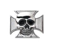Maltese (Gothic) Cross Skull Emblem Tank/Fender/Bag Decoration