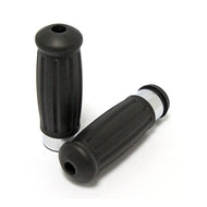 Old School Vintage Retro Black Rubber 1 inch Grips fits Harley Electronic Throttle