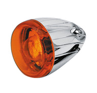 Chrome Bullet Indicator/Turn Signal fits Harley-Davidson- Grooved, E-marking