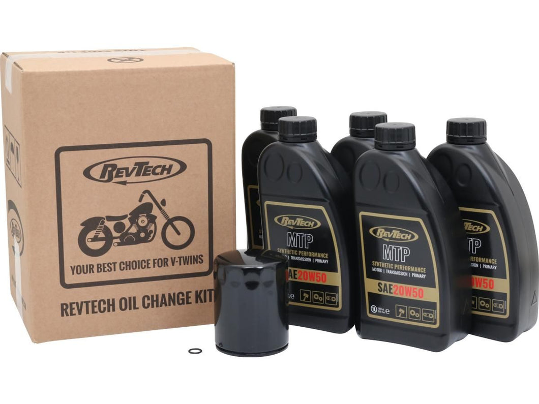 RevTech Oil Change Service Kit Harley M8 Models 2017 up Black Filter