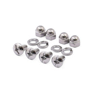 License/Number Plate Mounting Kit - Chrome Acorn Nuts + M6 Bolts (4)