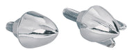 Chrome Bullet Nuts (Winged) 1/4 inch -24 UNF Thread (Pair) for Custom Finish