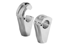 Load image into Gallery viewer, Riser Set "Spartican" for 1 inch (25mm) Handlebars, Multifits (HD, M10 & M12) - Chrome - Highway Hawk H56-067