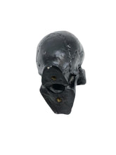 Load image into Gallery viewer, Cracked Skull Ornamental Statue for Fenders or Bonnet Mascot - Black
