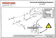Load image into Gallery viewer, Saddlebag Supports Universal with Flexible Joints, Chrome
