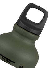 Load image into Gallery viewer, Green Primus 1 Litre Fuel Bottle + Black Leather Holder Emergency Petrol Can
