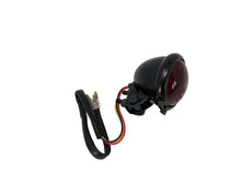 Load image into Gallery viewer, LED Tail & Brake Light Old School Retro Bates Style - Black, Red Lens - Highway Hawk H68-239