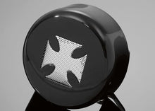 Load image into Gallery viewer, Black &amp; Chrome Maltese Iron Cross Horn Cover for Harley-Davidson
