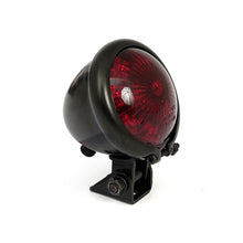 Load image into Gallery viewer, LED Tail & Brake Light Old School Retro Bates Style - Black, Red Lens - Highway Hawk H68-239