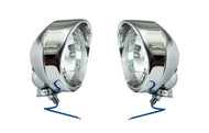 Chrome Visor 4 inch Spot Lights (Pair) Motorcycle Spotlights E-Mark