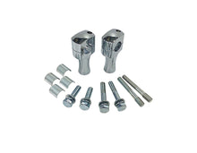 Load image into Gallery viewer, Handlebar Riser Clamps (pair) “Custom Style” fits 1 in. or 7/8 in. Handlebars – Choice of Heights/Colour – Motorrad Burchard MB03-1040