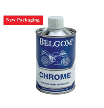 Load image into Gallery viewer, Belgom Chrome Metal Liquid Polish & Cleaner plus Lint Free Polishing Cloth - 250ml