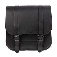 Load image into Gallery viewer, Single Sided Leather Saddlebag Black &quot;Postman&quot; 30 Ltr Universal fits

