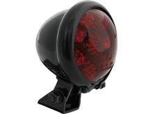 Load image into Gallery viewer, LED Tail & Brake Light Old School Retro Bates Style - Black, Red Lens - Highway Hawk H68-239