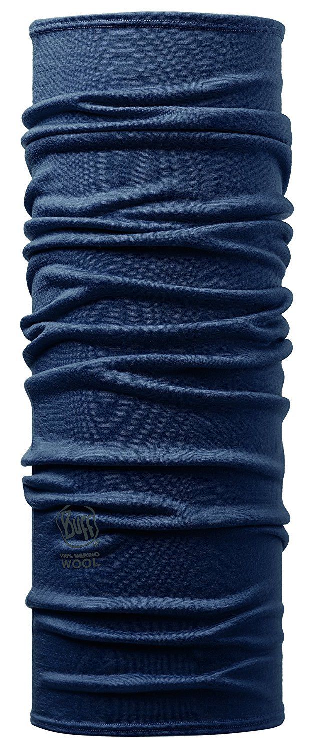 Merino Wool Thermal Buff Multifunctional Headwear Neck Tube Denim Blue