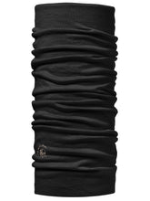 Load image into Gallery viewer, Merino Wool Thermal Buff Multifunctional Headwear Neck Tube Black
