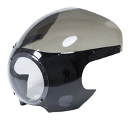 Cafe Racer Old Skool Fairing with 5-3/4 inch Headlight Cut-out, Smoked Screen
