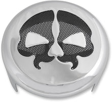 Load image into Gallery viewer, Chrome &amp; Black Skull Horn Cover Replacement for Harley-Davidson
