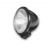 Load image into Gallery viewer, 5-3/4 inch Black Bates Style Headlight, Perfect for Chopper/Bobber
