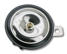 Load image into Gallery viewer, Chrome Smooth Universal 12 Volt Motorcycle Horn 88mm (3.5&quot;) Diameter

