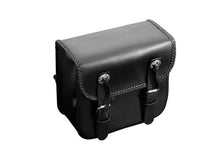 Load image into Gallery viewer, Saddlebag Luggage Set (2) US Style &quot;Chicago&quot; - Black Synthetic Leather Medium Size
