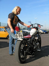 Load image into Gallery viewer, Le Pera Custom Motorcycle Solo Seat Red Metal Flake + Mounting Bracket
