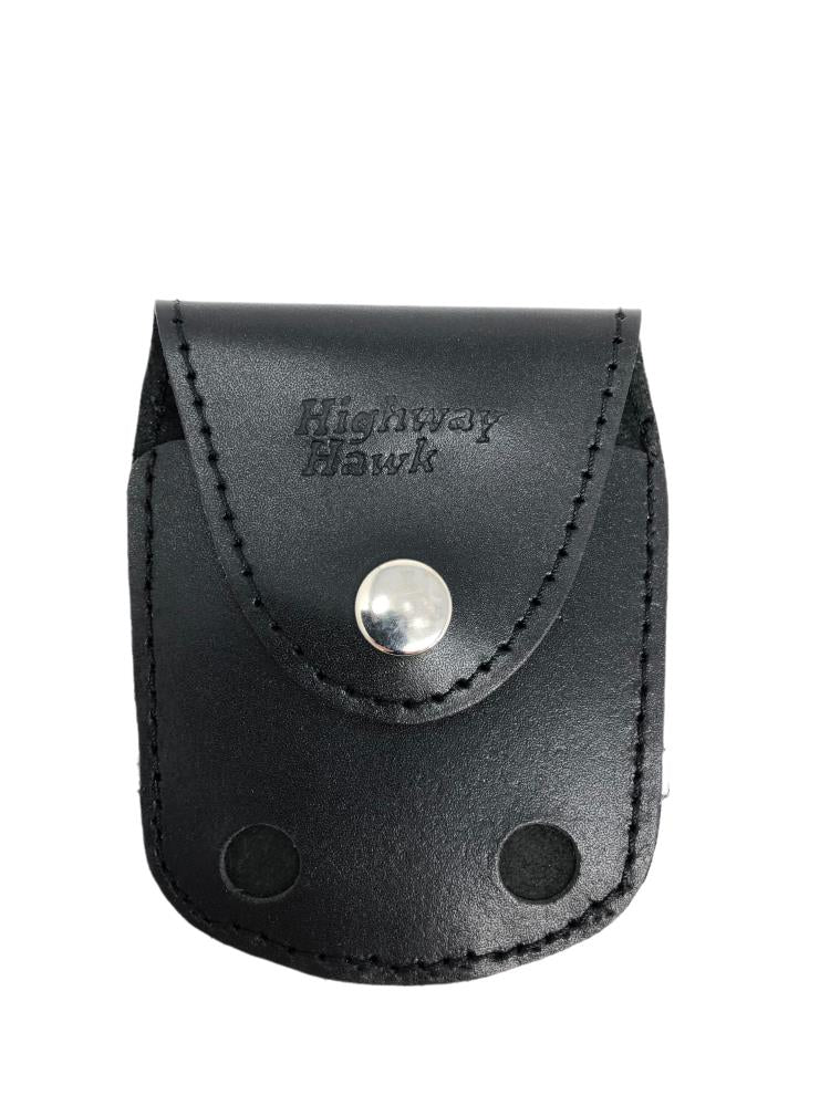 Zippo Lighter Holder in Black made of real leather - Highway Hawk H02-2690