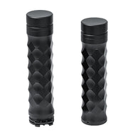 Hand Grips Diamonds Black for 1 inch (25mm) Handlebars with Throttle Assembly - Highway Hawk H45-1210B