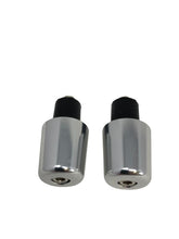 Load image into Gallery viewer, Chrome Bar Ends for 7/8 inch (22mm) or 1 inch (25mm) Handlebars, Great Finishing Touch - Highway Hawk H54-103
