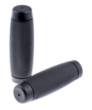 Load image into Gallery viewer, Motorcycle Hand Grips Diamond Black for 7/8 inch (22mm) Handlebars without Throttle Assembly - Highway Hawk H45-1209B
