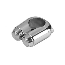 Load image into Gallery viewer, Dual (2) Custom Micro Switch Buttons for 1 in. (25mm) Handlebars - Chrome - Motone Customs MME004
