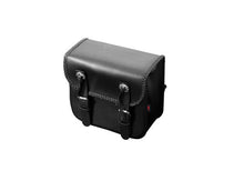 Load image into Gallery viewer, Saddlebag Luggage Set (2) US Style &quot;Chicago&quot; - Black Synthetic Leather Medium Size
