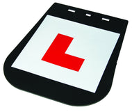 Rear Rubber Mud Flap with Learners 'L' Plate 140mm x 245mm