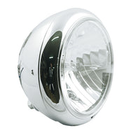 Gladiator Chrome 7 inch Headlight with E-Mark fits Harley-Davidson Panhead Duo Glide Vintage style - Motorcycle Storehouse 913699