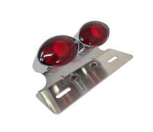 Load image into Gallery viewer, Taillight Mini Cateye Double Light - Chrome
