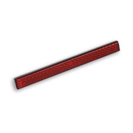 Slim Red Reflector Rectangular with M5 Mounting Bolt 123 x 12.5mm, E-Mark