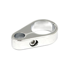 Load image into Gallery viewer, 1-1/4 in. (32mm) Clutch/Throttle Cable Clamp Holder - Chrome - Drag Specialties 905650
