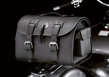 Load image into Gallery viewer, Rear Tail Bag Suitcase &quot;Orlando&quot; made of real leather - Black - Highway Hawk H02-2650
