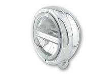 Load image into Gallery viewer, HIGHSIDER 223-222 LED Headlight 5-3/4 inch &quot;PECOS TYPE 6&quot; with TFL, Bottom Mount - Chrome
