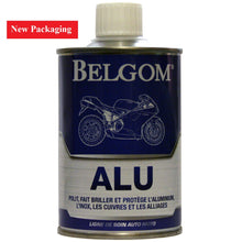 Load image into Gallery viewer, Belgom Alu Aluminium Alloy Metal Liquid Polish plus Lint Free Polishing Cloth - 250ml
