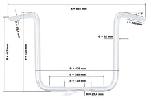 Load image into Gallery viewer, 1-1/4 in (32mm) Fat Ape Hanger Handlebar 17 inch High, Black - Highway Hawk H55-280
