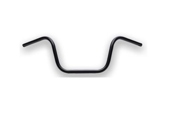 10 in. Low Ape Hanger Satin Black 1 inch (25mm) Handlebars for Harley-Davidson - Custom Chrome 602221