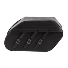Load image into Gallery viewer, Ledrie HLZAD2-1027 Universal Saddlebag Set Rigid Black 20 Litres - Genuine Real Leather
