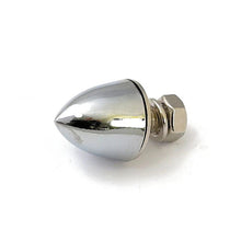 Load image into Gallery viewer, Chrome Bullet Nuts (Plain) fit M6 (6mm) Bolt for Custom Finish - Pair - Highway Hawk H03-101
