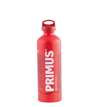 Load image into Gallery viewer, Red Primus 1 Litre Fuel Bottle + Black Leather Holder Emergency Petrol Can
