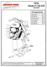 Load image into Gallery viewer, Engine Guard/Highway Bar 38 mm Chrome fits Honda VT750C2 Ace 97-02 - Highway Hawk H591-013
