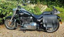 Load image into Gallery viewer, Single Sided Leather Saddlebag Black &quot;Postman&quot; 30 Ltr Universal fits
