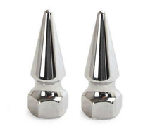 Load image into Gallery viewer, Colony Chrome Long Pike Nuts (Pair) - fits M8 (8mm) Metric Bolt
