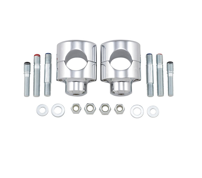 Big Buffalo Handlebar Risers for 38mm (1-1/2 in) Handlebars - Chrome - Drag Specialties 0602-0465