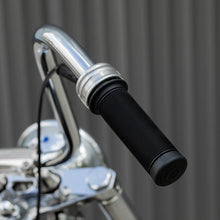 Load image into Gallery viewer, Biltwell 6701-0178 Kung Fu Black TPV Rubber 7/8 inch (22mm) Handlebar Grips Pair BMX Style
